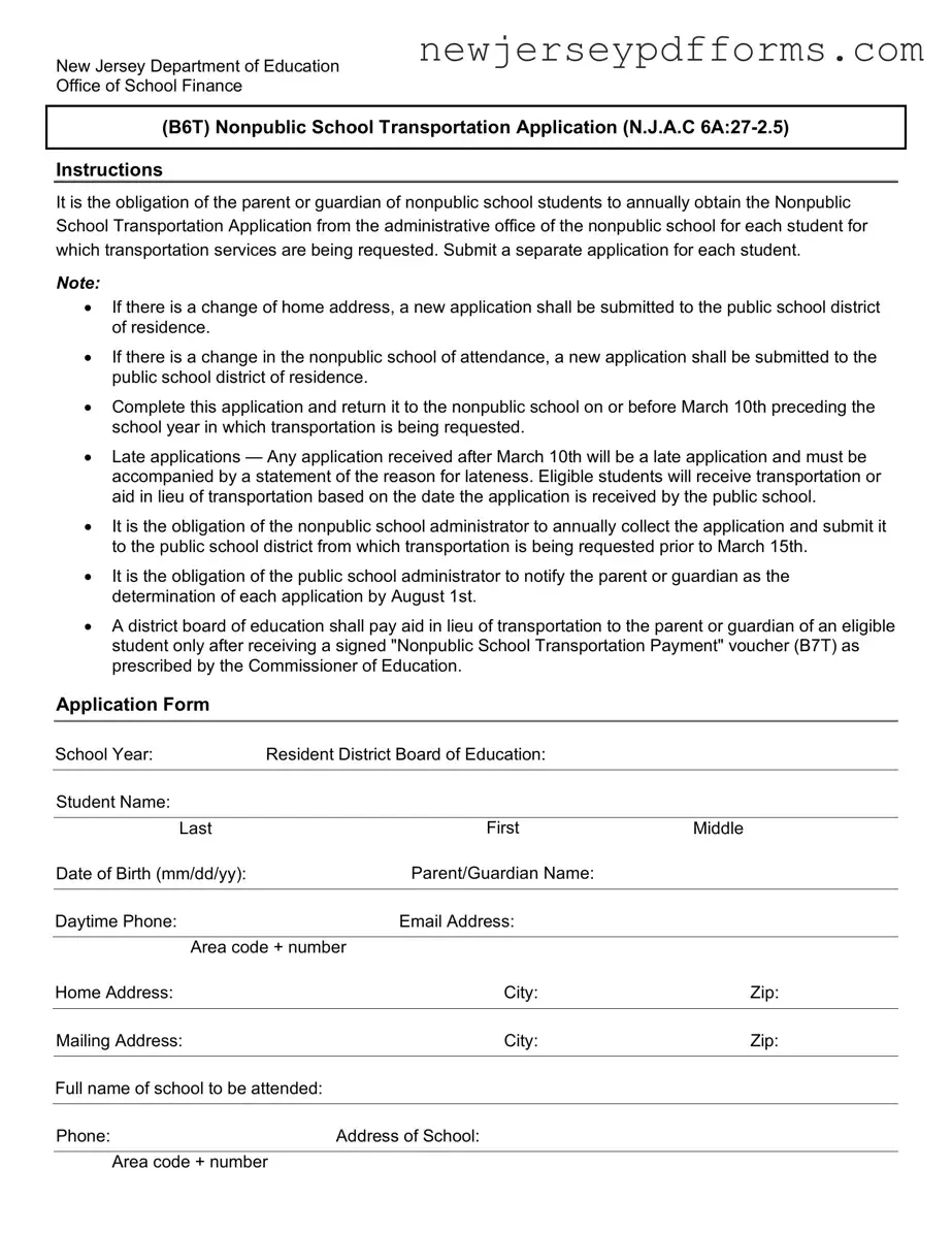 Printable B6T Nj Form