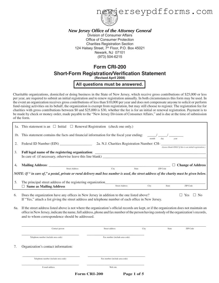 Printable Cri 200 Nj Form