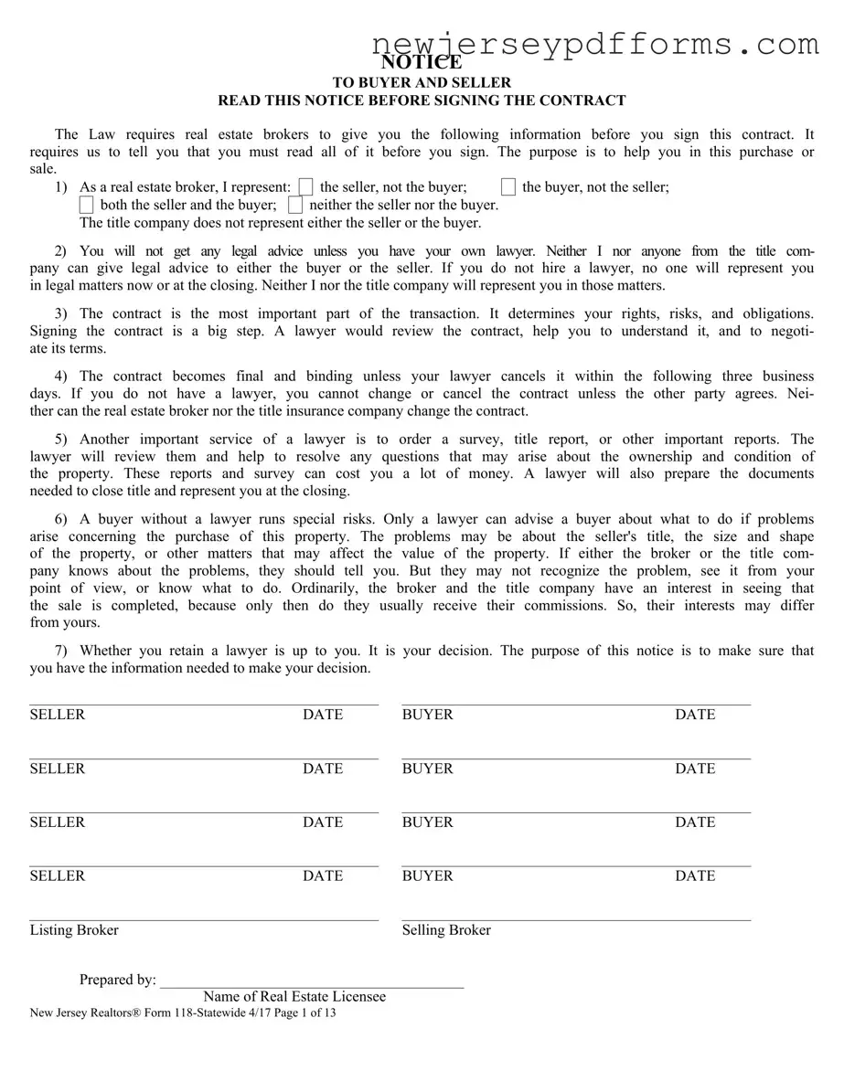 Printable New Jersey 118 Form