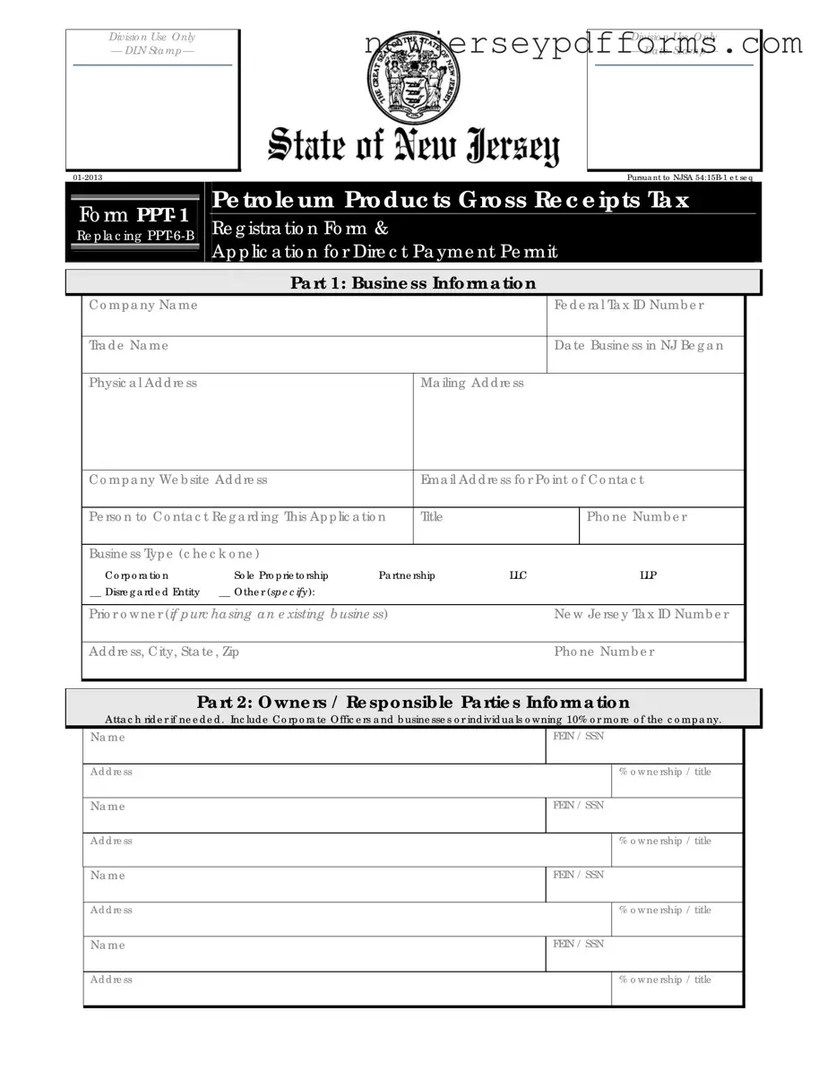 Printable New Jersey Ppt 6 B Form
