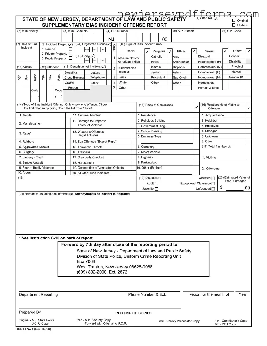 Printable New Jersey Ucr Bi Form
