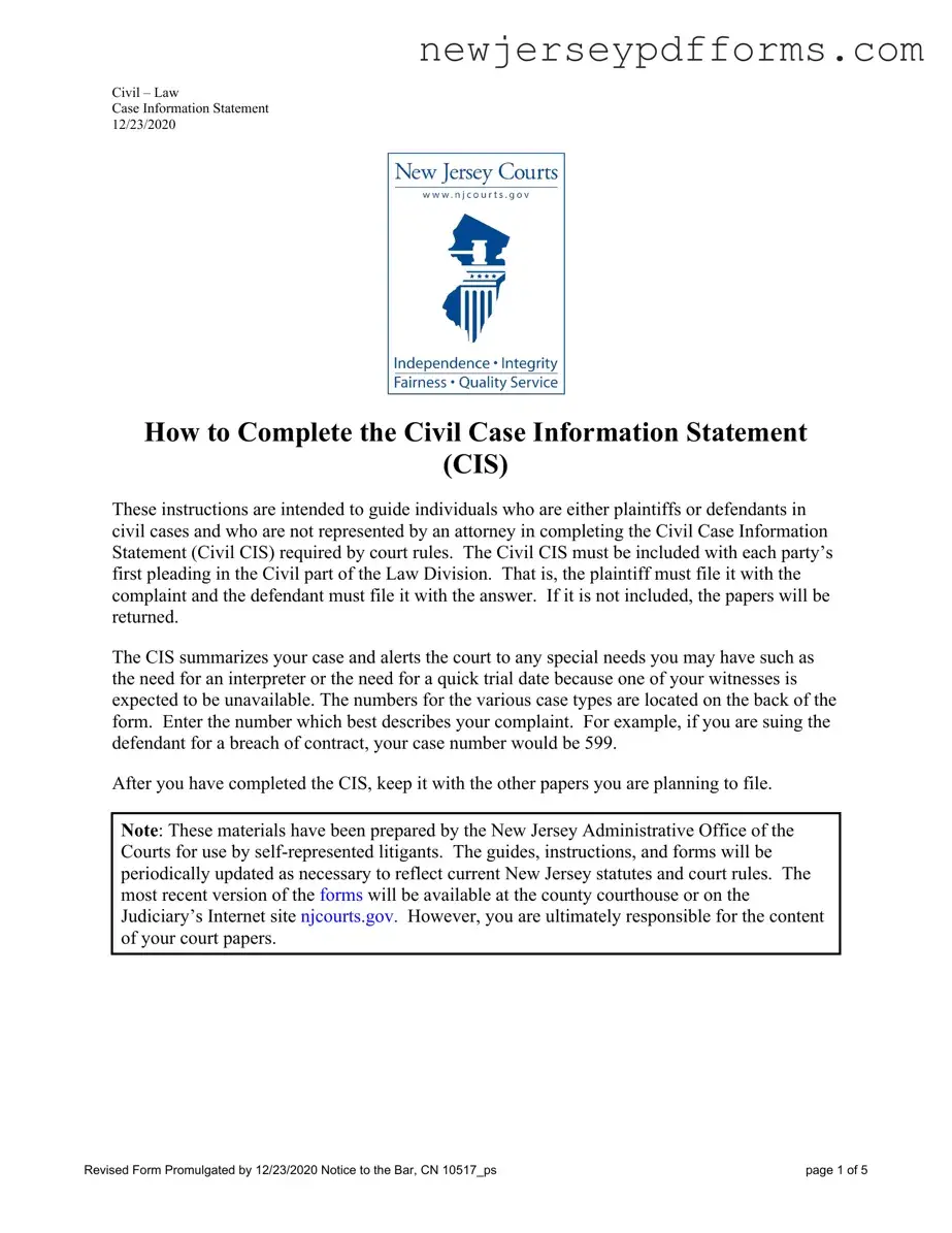 Printable Nj Complaint Form