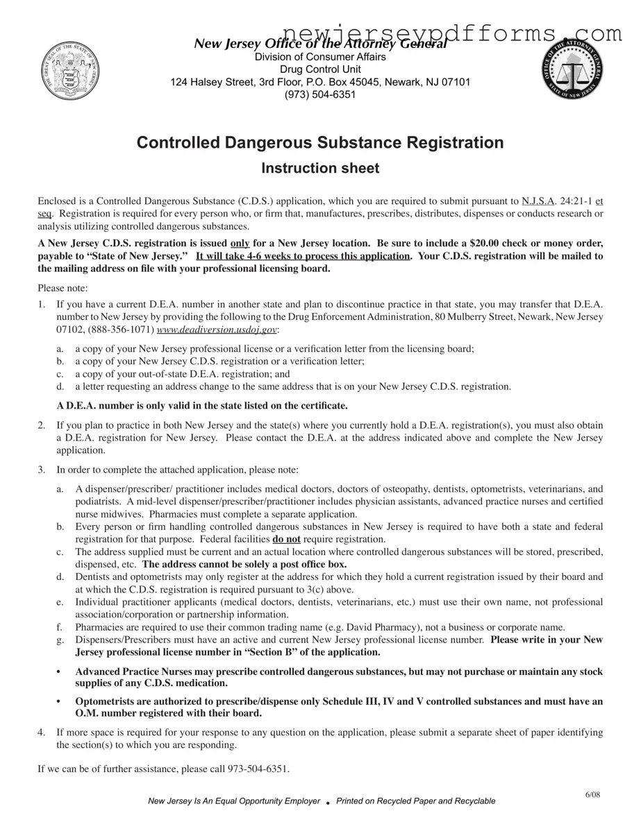 Printable Nj Dangerous Substance Registration Form
