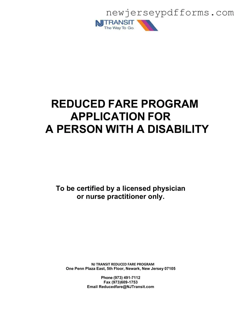 Printable Nj Transit Discounts For Disabled Form