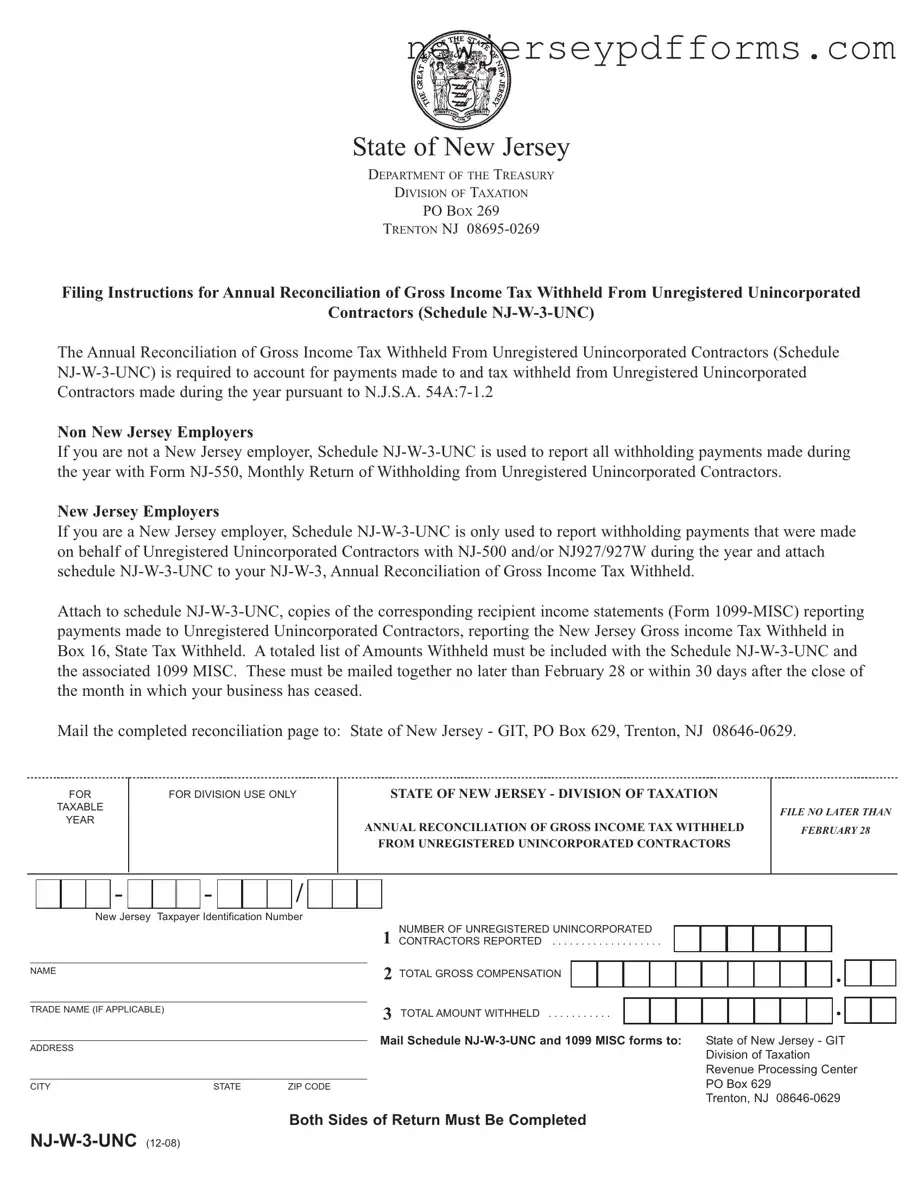 Printable Nj W3 Form