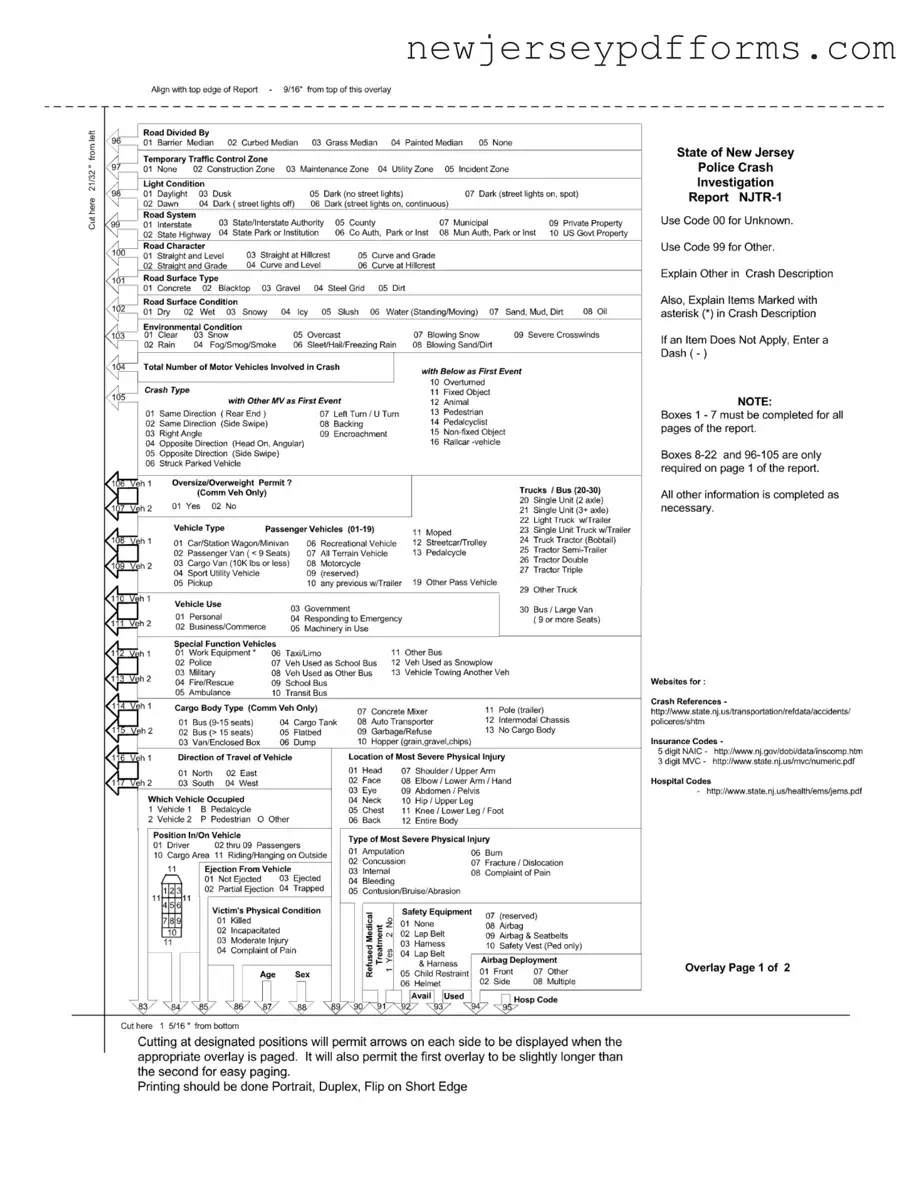 Printable Njtr 1 Form