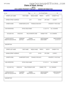 Printable New Jersey Up 2 Form