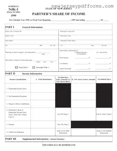 Printable Nj 1065 Schedule Njk 1 Form