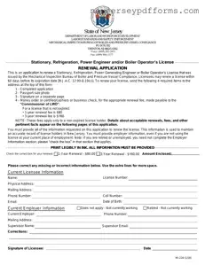 Printable Nj Boiler License Renewal Form