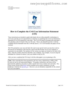 Printable Nj Complaint Form