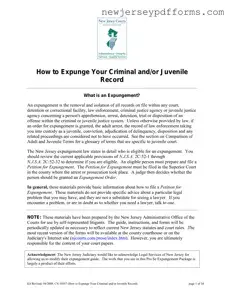 Printable Nj Expunge Form