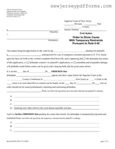 Printable Nj Order Show Cause Form