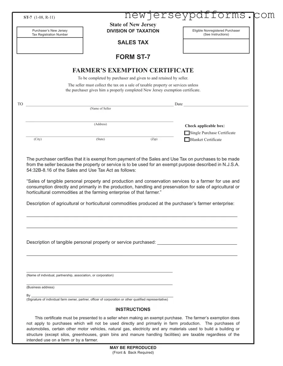 Printable St 7 New Jersey Form